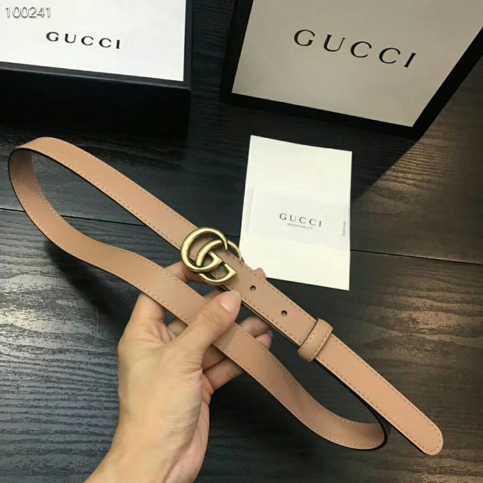 Gucci Leather belt with Double G buckle-409417-AC500258