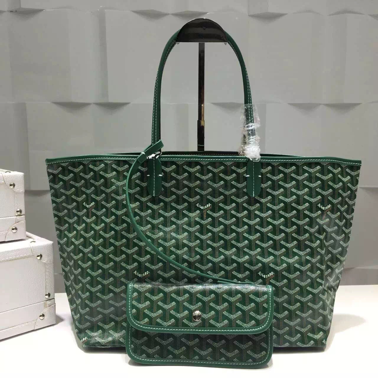Goyard saint louis shoping bag in green-GY50013