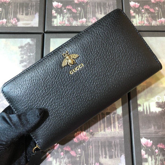 Gucci Animalier leather zip around wallet-523667-GU50868