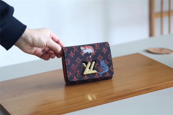 Louis Vuitton monogram Twist Compact Wallet-M63889-LV51227