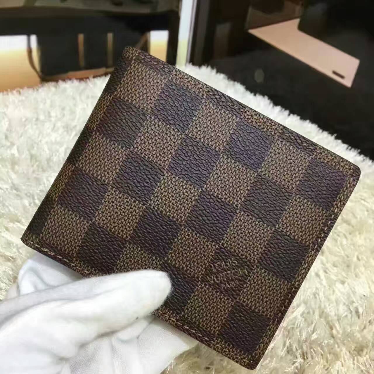 Louis vuitton Damier canvas Multiple Wallet-N61720-LV50411