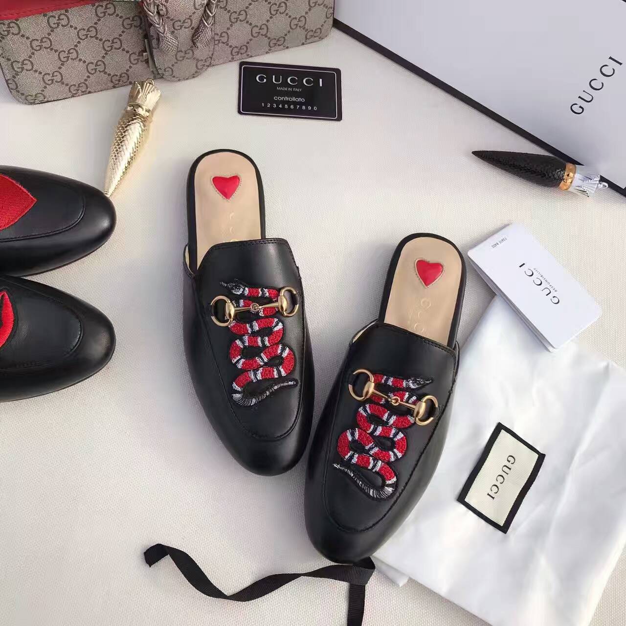 Gucci Princetown leather slipper-449267-SH50134